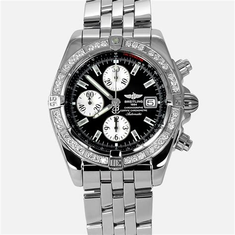 breitling chronometre a13356|Breitling a13356 diamond bezel.